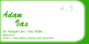 adam vas business card